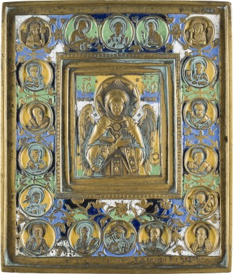 Picture BRONZE-IKONE MIT CHRISTUS, DEM GÜTIGEN SCHWEIGEN