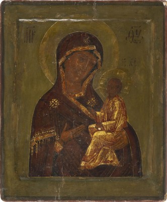 Auction 147<br>IKONE MIT DER GOTTESMUTTER VON TICHWIN (TICHWINSKAJA)