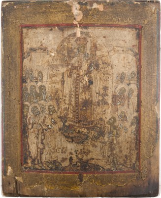 Auction 147<br>IKONE MIT DER GOTTESMUTTER 'FREUDE ALLER LEIDENDEN'