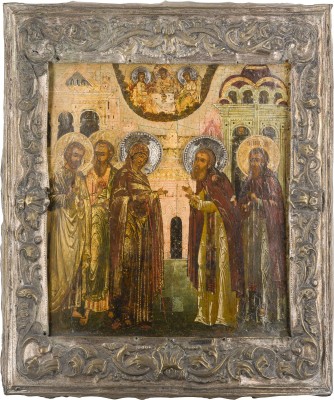 Picture IKONE MIT DEM ERSCHEINEN DER GOTTESMUTTER VOR DEM HEILIGEN SERGEJ VON RADONESCH MIT BASMA