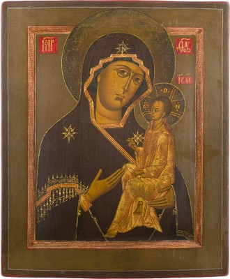 Auction 147<br>FEINE IKONE MIT DER GOTTESMUTTER' JUGSKAJA'