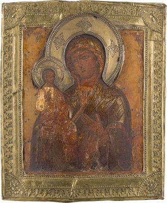 Picture IKONE MIT DER DREIHÄNDIGEN GOTTESMUTTER (TRICHEIROUSA) MIT BASMA