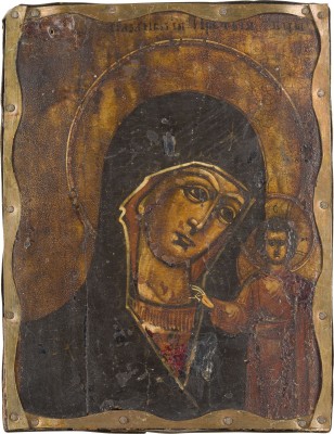Auktion 147<br>KLEINE IKONE MIT DER GOTTESMUTTER VON KASAN (KASANSKAJA)