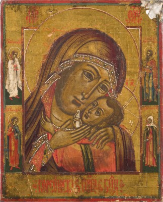 Bild KLEINE IKONE MIT DER GOTTESMUTTER VON CHERSON (KORSUNSKAJA)
