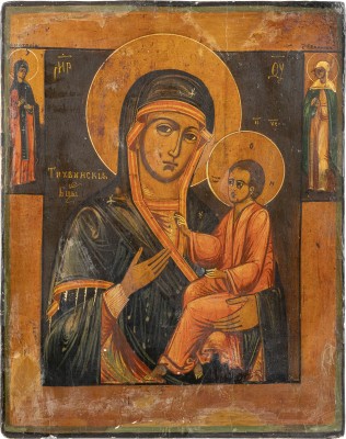 Auction 147<br>IKONE MIT DER GOTTESMUTTER VON TICHWIN (TICHWINSKAJA)