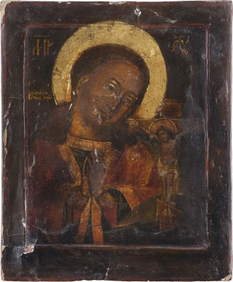 Auction 147<br>IKONE MIT DER GOTTESMUTTER ACHTYRSKAJA (VON ACHTYRKA)
