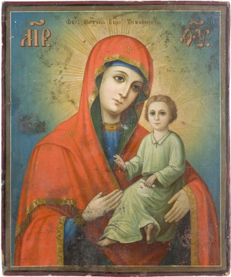 Auction 147<br>GROSSFORMATIGE IKONE MIT DER GOTTESMUTTER VON TICHWIN (TICHWINSKAJA)