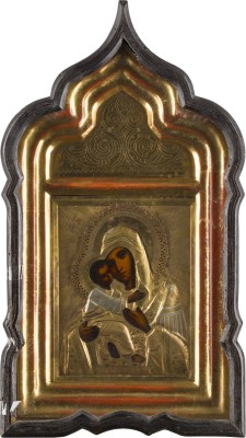 Picture IKONE MIT DER GOTTESMUTTER VON WLADIMIR (WLADIMIRSKAJA) MIT OKLAD IM KIOT