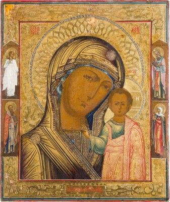 Auction 147<br>IKONE MIT DER GOTTESMUTTER VON KASAN (KASANSKAJA)