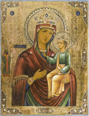 Auction 147<br>MONUMENTALE IKONE MIT DER GOTTESMUTTER VON TSCHERNIGOW (TSCHERNIGOWSKAJA)