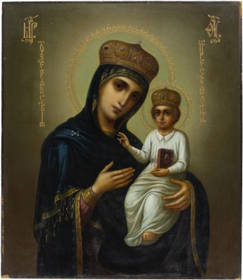 Auction 147<br>FEINE IKONE MIT DER GOTTESMUTTER 'OSERJANSKAJA'