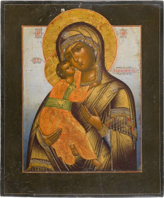 Picture SEHR FEINE IKONE MIT DER GOTTESMUTTER VON WLADIMIR (WLADIMIRSKAJA)