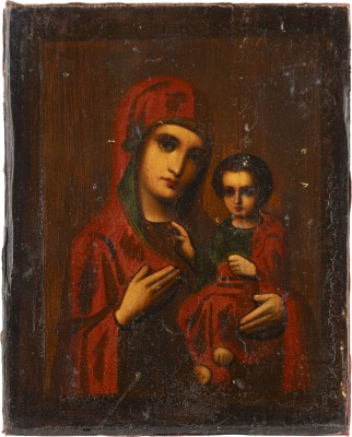 Auktion 147<br>IKONE MIT DER GOTTESMUTTER 'IWERSKAJA'