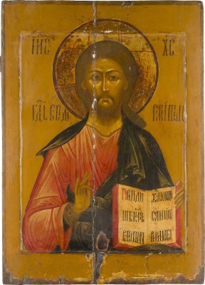 Picture MONUMENTALE IKONE MIT CHRISTUS PANTOKRATOR AUS EINER KIRCHEN-IKONOSTASE
