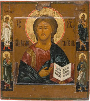 Auktion 147<br>KLEINE IKONE MIT CHRISTUS PANTOKRATOR