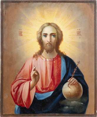 Auction 147<br>IKONE MIT CHRISTUS PANTOKRATOR