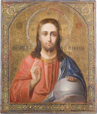 Auktion 147<br>IKONE MIT CHRISTUS PANTOKRATOR
