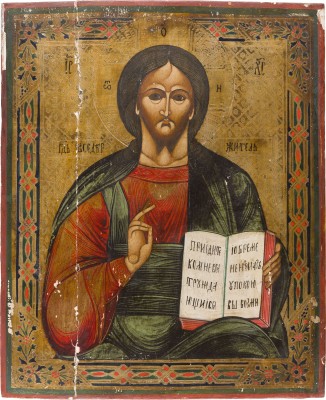 Auction 147<br>GROSSE IKONE MIT CHRISTUS PANTOKRATOR