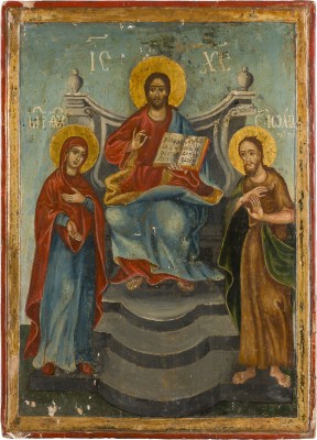 Picture DOPPELSEITIGE IKONE MIT DEEIS UND AUFERSTEHUNG CHRISTI