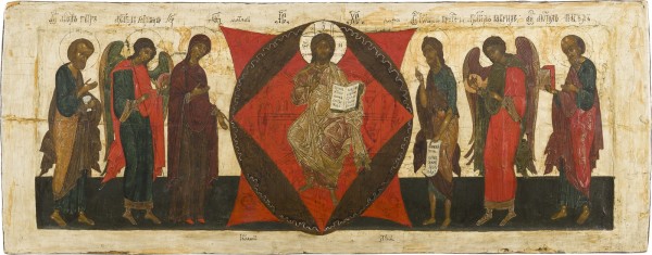 Picture FEINE UND GROSSE IKONE MIT ERWEITERTER DEESIS AUS EINER KIRCHEN-IKONOSTASE