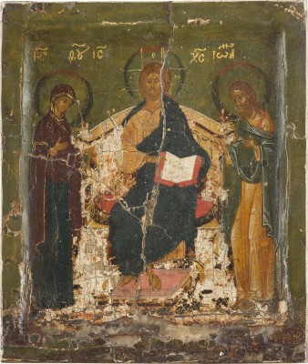 Auktion 147<br>SEHR FEINE, KLEINE IKONE MIT DEESIS