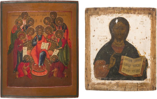 Auktion 147<br>ZWEI IKONEN: CHRISTUS PANTOKRATOR UND DEESIS