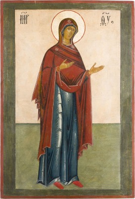 Picture MONUMENTALE IKONE MIT DER GOTTESMUTTER AUS EINER DEESIS AUS EINER KIRCHEN-IKONOSTASE