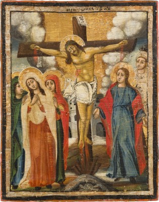 Picture GROSSE MELKITISCHE IKONE MIT DER KREUZIGUNG CHRISTI