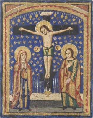 Auktion 147<br>KLEINE IKONE MIT DER KREUZIGUNG CHRISTI