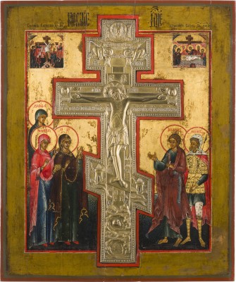 Picture GROSSFORMATIGE STAUROTHEK MIT DER KREUZIGUNG CHRISTI, DER KREUZABNAHME UND DER GRABLEGUNG