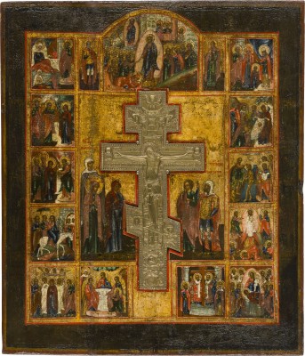 Picture MONUMENTALE STAUROTHEK MIT DER KREUZIGUNG, HOCHFESTEN DES ORTHODOXEN KIRCHENJAHRES