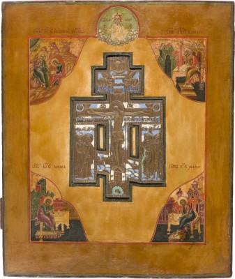 Picture GROSSE STAUROTHEK MIT DER KREUZIGUNG CHRISTI UND DEN VIER EVANGELISTEN