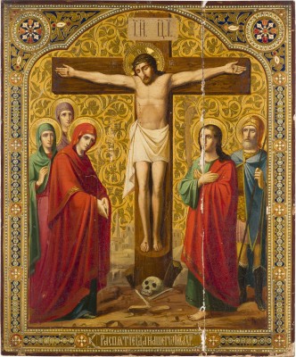 Picture GROSSFORMATIGE IKONE MIT DER KREUZIGUNG CHRISTI