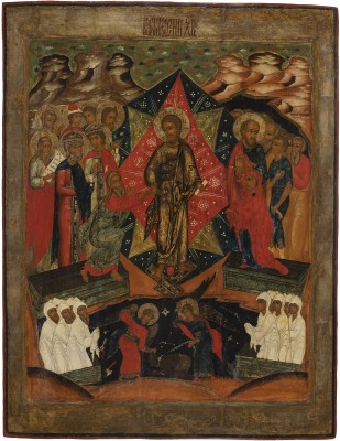 Picture MONUMENTALE IKONE MIT DER HÖLLENFAHRT CHRISTI AUS EINER KIRCHEN-IKONOSTASE