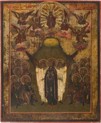 Picture GROSSFORMATIGE IKONE MIT DER HIMMELFAHRT CHRISTI