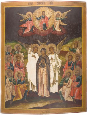 Picture MONUMENTALE IKONE MIT DER HIMMELFAHRT CHRISTI AUS EINER KIRCHEN-IKONOSTASE