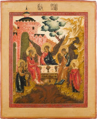 Picture FEINE IKONE MIT DER ALTTESTAMENTLICHEN DREIFALTIGKEIT