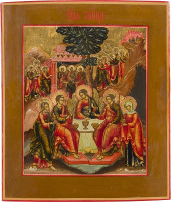 Picture FEINE IKONE MIT DER ALTTESTAMENTLICHEN DREIFALTIGKEIT