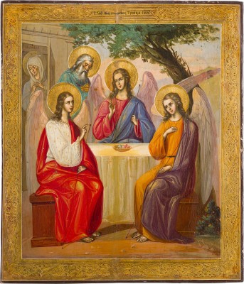 Picture FEINE IKONE MIT DER ALTTESTAMENTLICHEN DREIFALTIGKEIT
