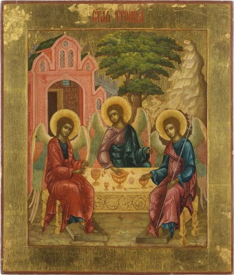 Picture FEINE IKONE MIT DER ALTTESTAMENTLICHEN DREIFALTIGKEIT