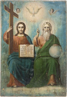 Picture GROSSFORMATIGE IKONE MIT DER NEUTESTAMENTLICHEN DREIFALTIGKEIT