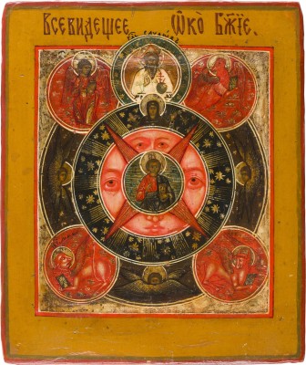 Picture KLEINFORMATIGE IKONE MIT DEM 'ALLES SEHENDEN AUGE GOTTES'