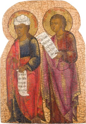 Picture GROSSFORMATIGE IKONE MIT DEN PROPHETEN ZACHARIAS UND AWWAKUM AUS EINER KIRCHEN-IKONOSTASE