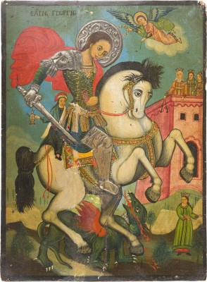 Picture GROSSE IKONE MIT DEM HEILIGEN GEORG DEM DRACHENTÖTER