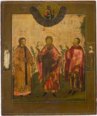 Picture IKONE MIT DEN HEILIGEN SAMON, GURIJ UND AVIV
