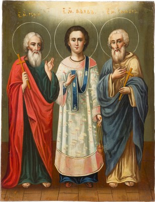 Picture IKONE MIT DEN HEILIGEN SAMON, GURIJ UND AVIV