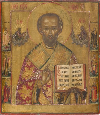 Picture FEINE IKONE MIT DEM HEILIGEN NIKOLAUS VON MYRA