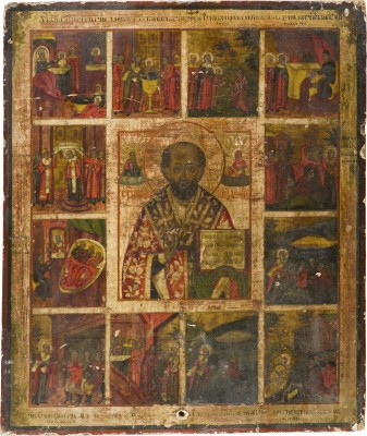 Picture GROSSE VITA-IKONE MIT DEM HEILIGEN NIKOLAUS VON MYRA