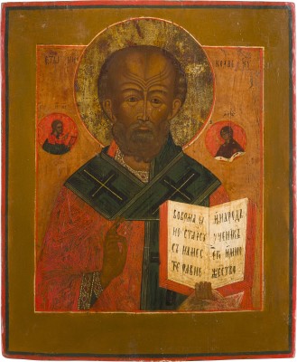 Auction 147<br>IKONE MIT DEM HEILIGEN NIKOLAUS VON MYRA