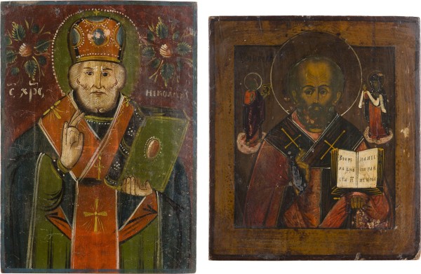 Picture ZWEI IKONEN: HEILIGER NIKOLAUS VON MYRA